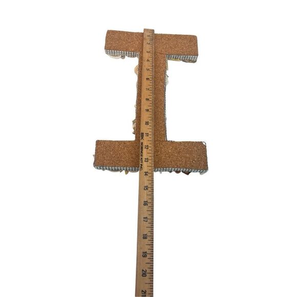 Handmade seashell letter I with a shell planter - Picture 7 of 13